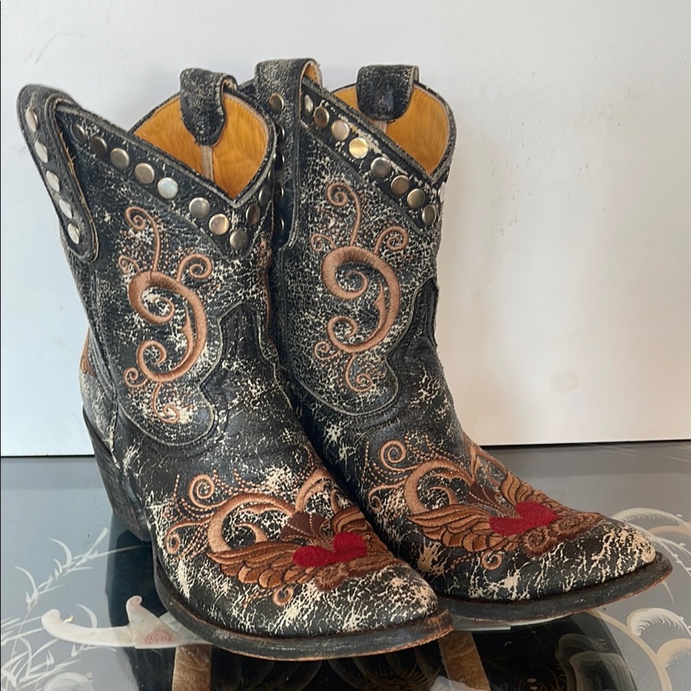Old Gringo Little G Black Crackle Boots 
Size 9
